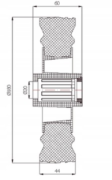 КОЛЕСА 180 мм РЕЗИНОВЫЕ ПЛАСТИКОВЫЕ КОЛЕСА -50TS