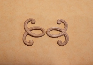 Dekor 6,5x8,5cm, ornament, sztukateria 2szt- D064