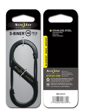 Nite Ize S-Biner 4 STEEL Черный карабин США