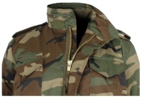 МУЖСКАЯ ЗИМНЯЯ ВОЕННАЯ КУРТКА-ПАРКА M65 MIL-TEC FIELDJACKET 2-в-1, камуфляж «Woodland», размер XL