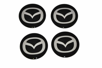 emblematy na kołpaki MAZDA 70mm elastyczne 4szt