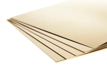 Blacha mosiężna mosiądz formatka 200x50x5mm | arkusz 5mm - 20x5cm
