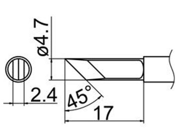 Grot lutowniczy z wbudowaną grzałką T12 TP41 nóż 4.7mm