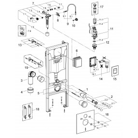 GROHE FRESH FRAME + чаша без обода, доска, кнопка