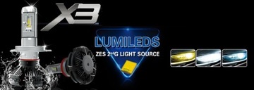 Лампы 2шт LED H11 X3 ZES 50W 12000lm LUMILEDS