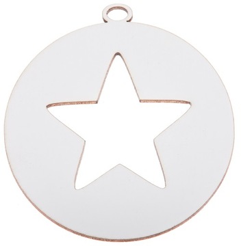 Елочная игрушка STAR PENDANT белая 8см