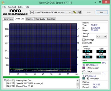 LiteOn CD-RW 650MB Professional 1 шт., большой конверт для компакт-диска с записью.