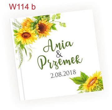 Księga Gości różne wzory Grube Czarne Karty Personalizowane 22x23cm 100 Str