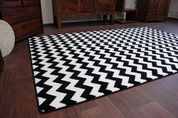 Ковер 240x330 SCANDINAVIAN ZIGZAG BLACK SK #GR2422