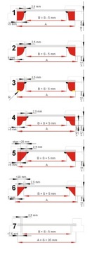 ВНУТРЕННИЕ КАССЕТНЫЕ РОЛЬСТАВНИ AL, размеры 49x150 A