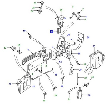 Направляющая дверных кнопок Land Rover Defender