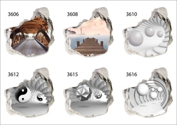 3D наклейки на стену Дыра в стене 95