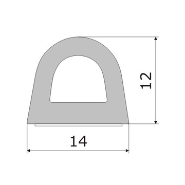 Uszczelka Samoprzylepna Okien Drzwi 14x12mm D 40m
