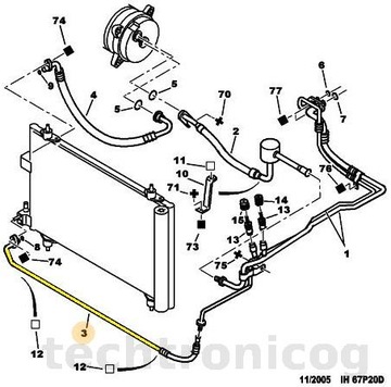 ТРУБКА КОНДИЦИОНЕРА ВОЗДУХА PEUGEOT 406 99-04R 6460R2