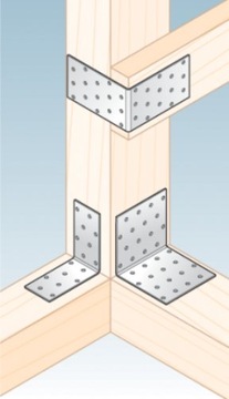 KM2 KĄTOWNIK MONTAŻOWY ŁĄCZNIK CIESIELSKI 40x40x60x2 50sztuk