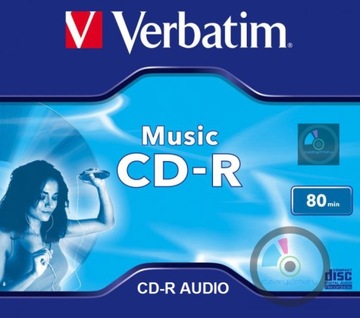 Verbatim CD-R Audio Music 1 шт. ЛОГОТИП