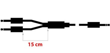 Кабельный кабель 6,3 Jack стерео - 2x моно Klotz 18м