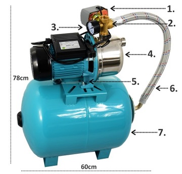 Гидрофорный комплект 80л OMNIGENA JY 1000 HYDROFOR