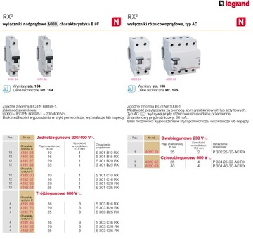 Автоматический выключатель Legrand 1P C 20A RX3 419203