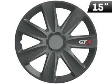 4x15 карбоновых колпаков VERSACO GTX, графитовый комплект