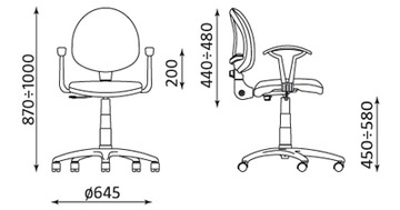 SMART WHITE M43 ЧЕРНЫЙ МИКРО ПОВОРОТНЫЙ СТУЛ