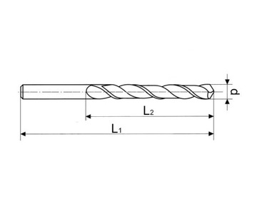 WIERTŁO DO METALU FI 6.1 MM BIAŁE HSS NWKA SREBRNE