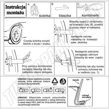 КРЫШКИ КОЛЕСНЫХ АРОК ДЛЯ SUZUKI SWIFT 89-04