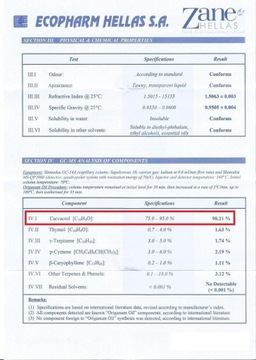 Масло дикого орегано 100% Zane Hellas Candida