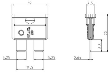 ПЛАСТИНОЧНЫЙ ПРЕДОХРАНИТЕЛЬ UNI VAL UNIVAL MTA 2A 10 шт.