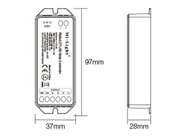 КОНТРОЛЛЕР ДЛЯ СВЕТОДИОДНОЙ ЛЕНТЫ RGB+CCT MILIGHT FUT045