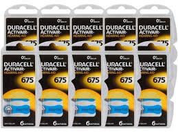 6x БАТАРЕЙКИ DURACELL ДЛЯ СЛУХОВЫХ АППАРАТОВ 675 PR