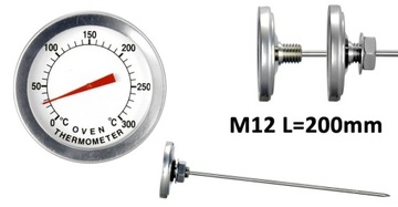 ТЕРМОМЕТР с щупом для ПЕЧИ ДЛЯ КОПТЕНИЯ МЯСА 0-300С