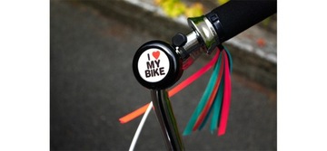 ВЕЛОСИПЕДНЫЙ ЗВОНОК Стальной громкий для велосипедных звонков «I Love My Bike» Черный