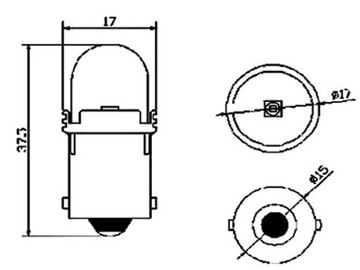 BA15S CREE СВЕТОДИОДНАЯ ЛАМПОЧКА R10W R5W 12В 24В цвета