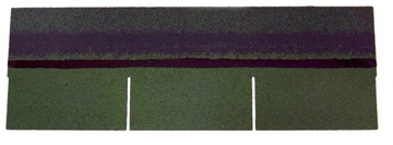 Зеленая битумная черепица прямоугольной формы 3м2 Guttatec