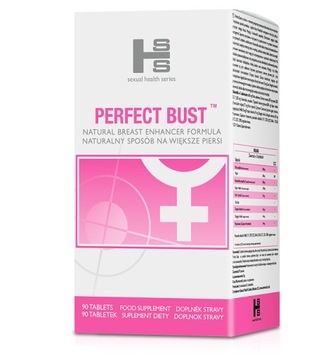 3x PERFECT BUST TABLETKI NA POWIĘKSZENIE PIERSI UJĘDRNIAJĄCE BIUST PUSH-UP