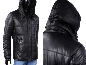Мужская кожаная стеганая куртка DORJAN BRU450_2 XXL