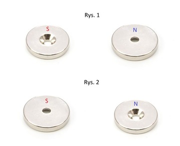 MOCNY MAGNES NEODYMOWY 30x5 mm Z OTWOREM 7,5/4,5 mm POD WKRĘT