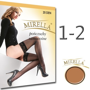 MIRELLA Чулки самонесущие 20 ден 1/2 Бежевые