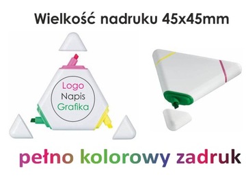 Zakreślacz z nadrukiem 25szt. Gadżet reklamowy
