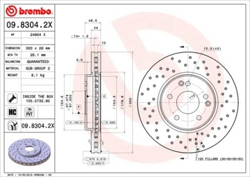 фото thumb №2, Brembo xtra диски перед mercedes c w203 cl c215