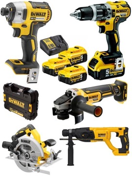 БЕСЩЕТОЧНЫЙ КОМПЛЕКТ DEWALT 5 ШТ. 18 В 3X5,0 Ач