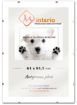 PLEXI ANTYFRAME 61x91,5 91,5x61 см, ДЛЯ ПОСТЕРА! ФВ!