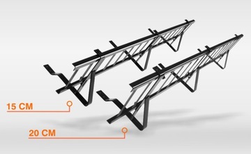 Kompletny płotek 1,5m/15cm 3uchwyty ocynk na rąbek