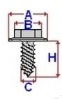 ЗАЖИМЫ КРЕПЛИТЕЛЬНЫЙ ВИНТ 4x12 C60471 универсальный