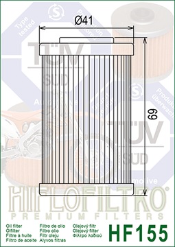 HIFLO Filtr oleju HF155 - RR FE FS SX XC SMR MXC Poznań