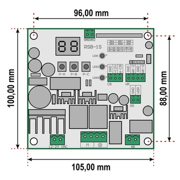 Контроллер откатных гаражных ворот RSB-1S, система перегрузки