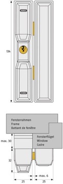 Дополнительный оконный замок ABUS FTS 88