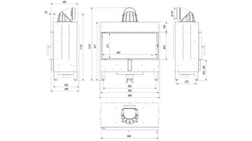 Каминная топка LUCY 16 кВт fi 200 Ecodesign