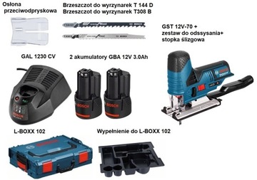 Wyrzynarka akumulatorowa Bosch GST 12V-70 set